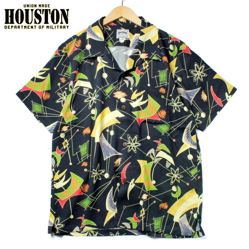 HOUSTON ヒューストン アロハシャツ レーヨンシャツ アトミック柄