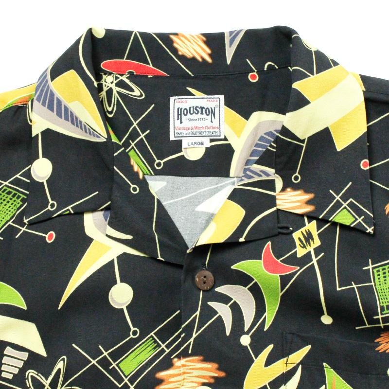 HOUSTON ヒューストン アロハシャツ レーヨンシャツ アトミック柄