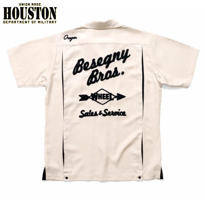 HOUSTON ヒューストン ボーリングシャツ チェーンステッチ刺繍