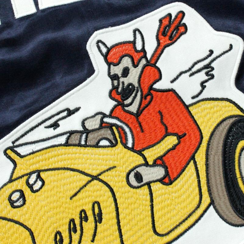 HOUSTON ヒューストン スタジャン アワードジャケット スポーツジャケット レーシング カークラブ Hotrod ホットロッド