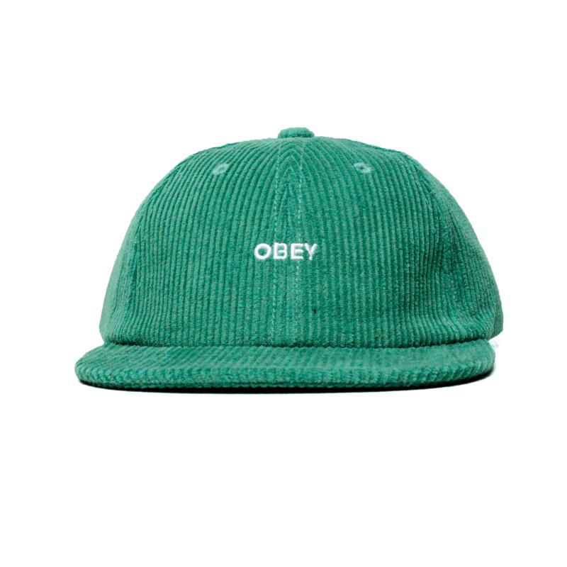 OBEY オベイ パーカー コーデュロイキャップ ストラップバック フラットバイザー グリーン｜chiki-2｜02