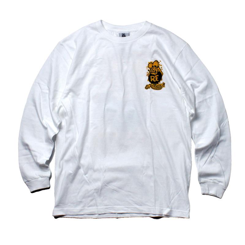 Ratfink ラットフィンク ロンT 長袖Tシャツ ロングスリーブ 白 ホワイト M-XL | RAT FINK | 01
