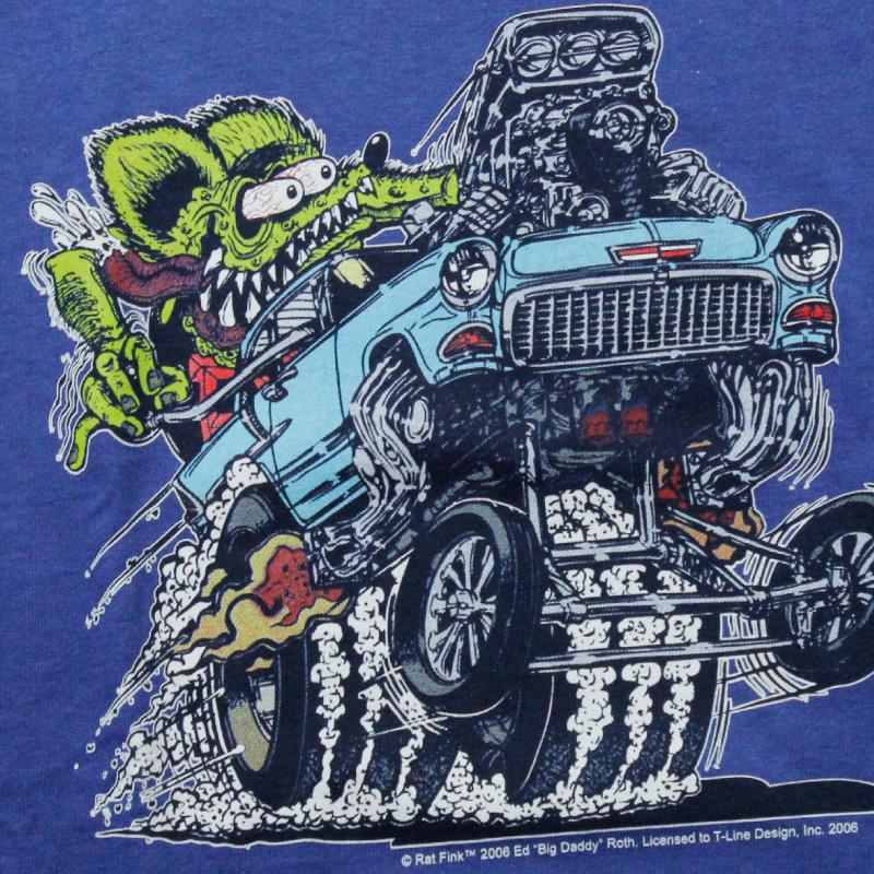 RAT FINK Ratfink ラットフィンク Tシャツ プリントTシャツ 青