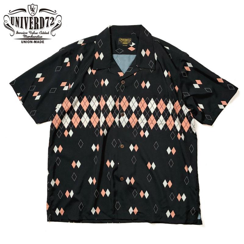 アロハシャツ オープンカラーシャツ 半袖 ARGYLE アーガイルチェック柄