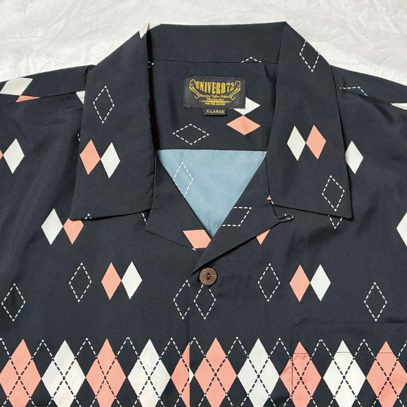 アロハシャツ オープンカラーシャツ 半袖 ARGYLE アーガイルチェック柄