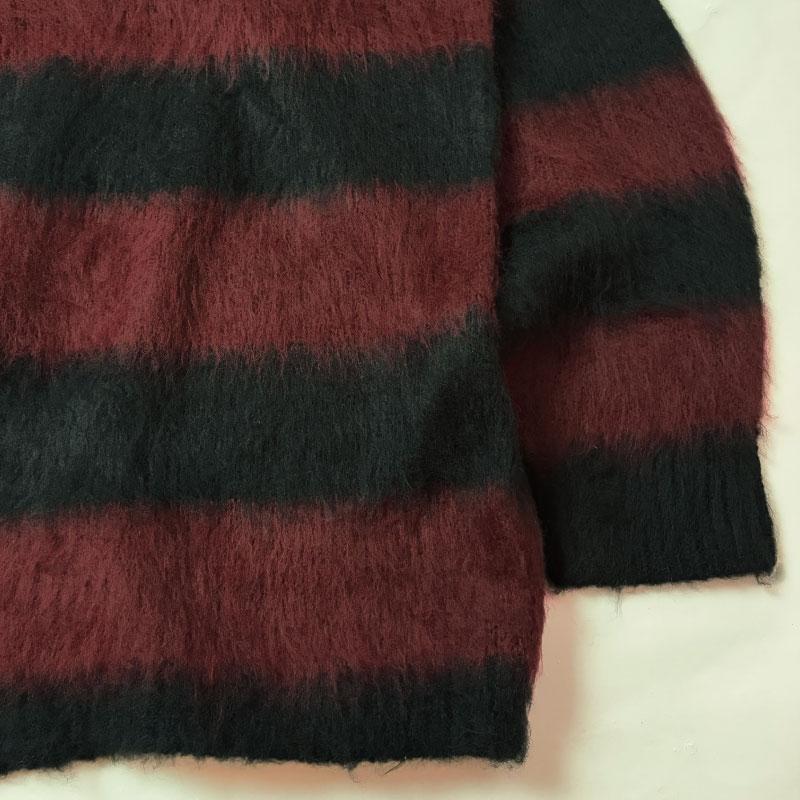 セーター ボーダーニット ボーダー柄 太いボーダー 黒赤 黒白