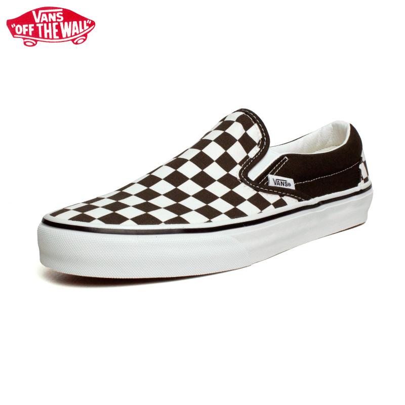 VANS バンズ US企画 スリッポン チェッカー チェック 茶系 ブラウン系 