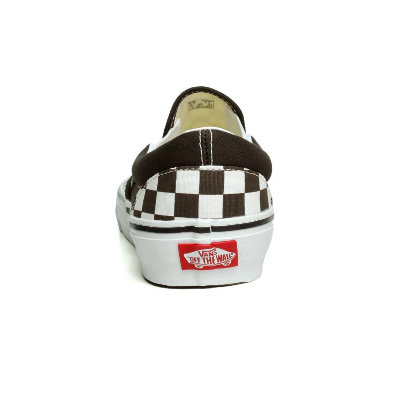 VANS バンズ US企画 スリッポン チェッカー チェック 茶系 VANS バンズ US企画 スリッポン チェッカー チェック 茶系