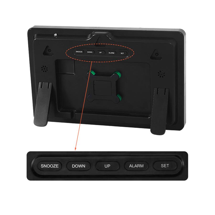 液晶リモコン、簡易アラームＵＧＫ用、電池１本付属 デジタル時計 大型 リモコン付き 壁掛け時計 デジタル 置き時計