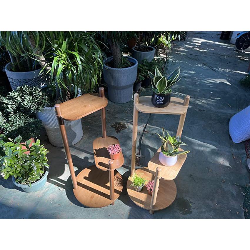 フラワースタンド 3段 木製 花台 おしゃれ 室内/屋外 玄関/ベランダ