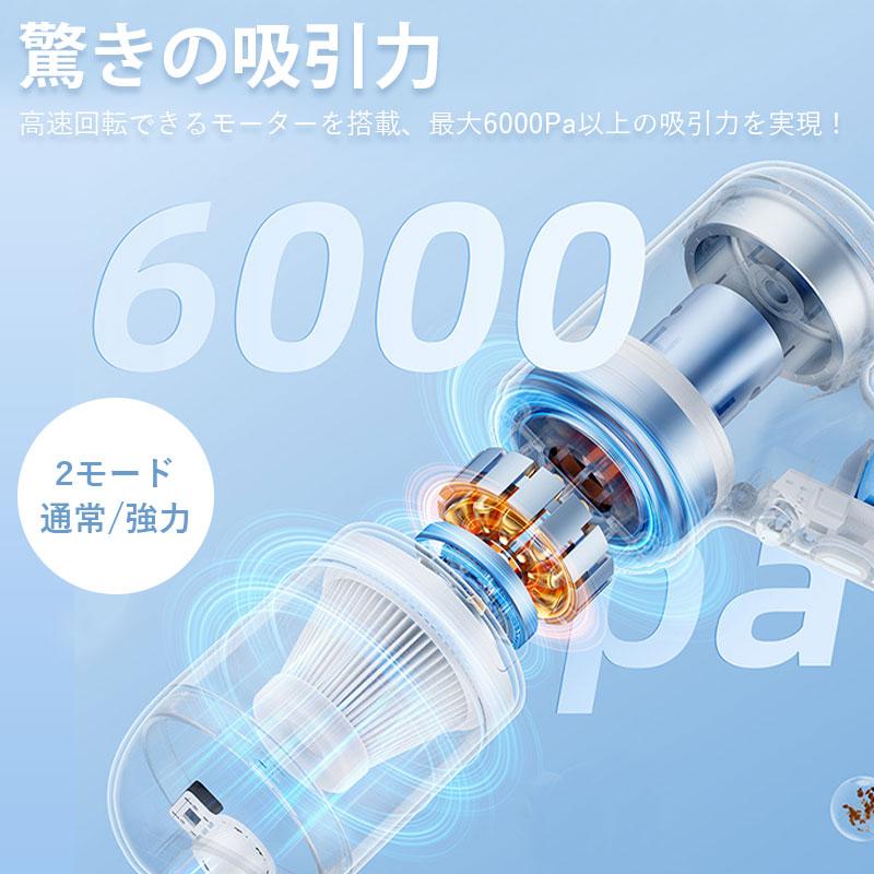 ハンディクリーナー コードレス ライト付き 車 強力 usb 車用 掃除機