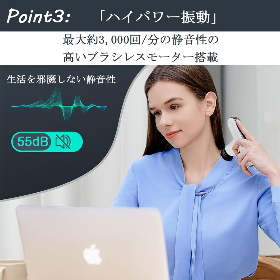 ハンディガン 小型 振動 顔 背中 首 肩 腰 マッサージガン 筋膜 ハンディガン 小型 振動 顔 背中 首 肩 腰 マッサージガン 筋膜