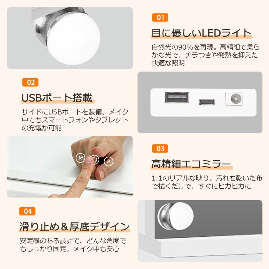 予約クーポンで7,980円】女優ミラー 卓上 おしゃれ 化粧ミラー 鏡 卓上