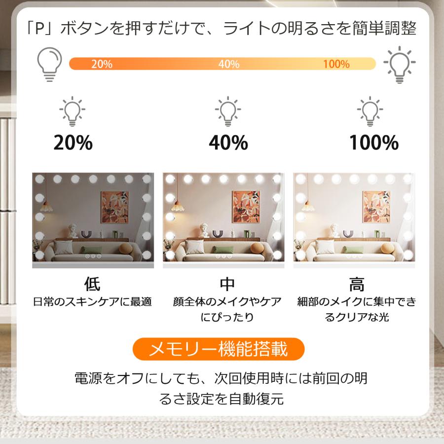 女優ミラー 卓上 おしゃれ 化粧ミラー 鏡 卓上ミラー 女性大人気 LED