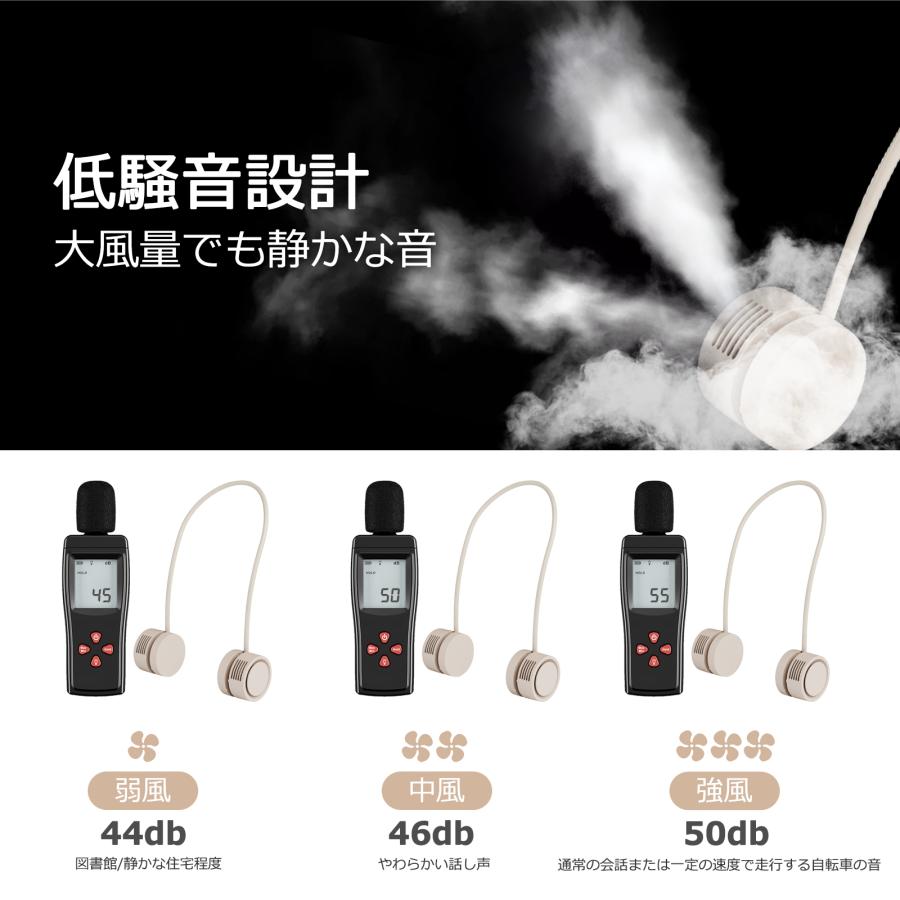 セールで1980円】ネックファン 首掛け扇風機 羽なし 収納ケース付