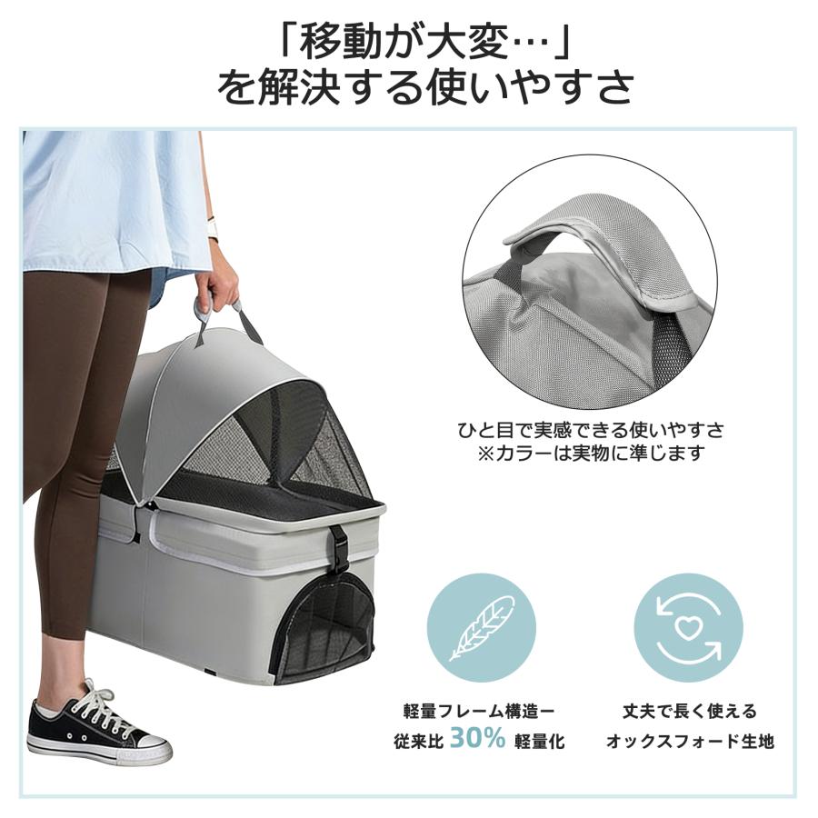 ペットカート 小型犬 軽量 折りたたみ ペットカー 一体型 分離型