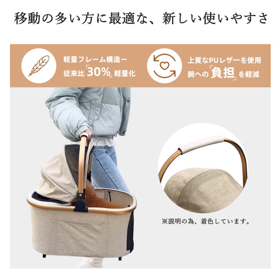 ペットカート 分離型 取り外し 軽量 折りたたみ 多頭 小型犬 中型犬 4