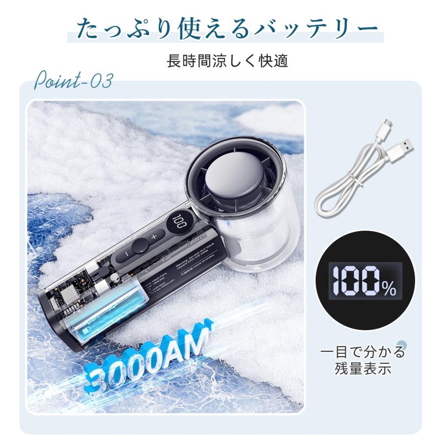 扇風機 冷却 小型 ハンディファン 手持ち扇風機 強風 おしゃれ 小型