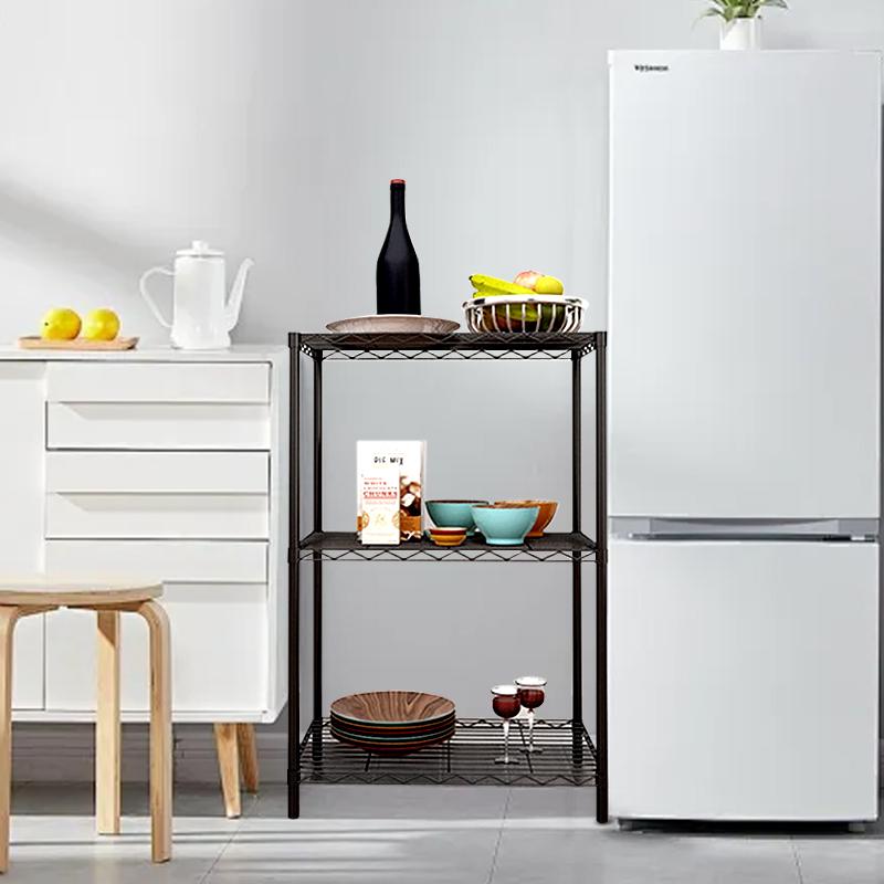 スチールラック 3段 幅60 スリム キッチンラック 80cm 頑丈 オープン