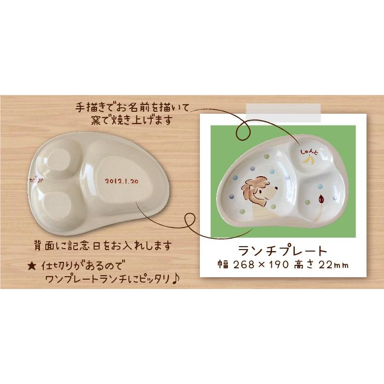 のっぽのポノシリーズ レノ(ライオン) 《名前入り》子ども食器 ベビーギフトセットS ＜純国産陶器＞ ☆無料ラッピング付き☆｜chikudouen｜04