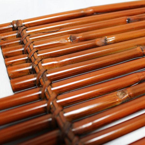 染竹の花台27cm×15cm 玄関和室の花瓶小物ディスプレイ花台 飾卓 花瓶