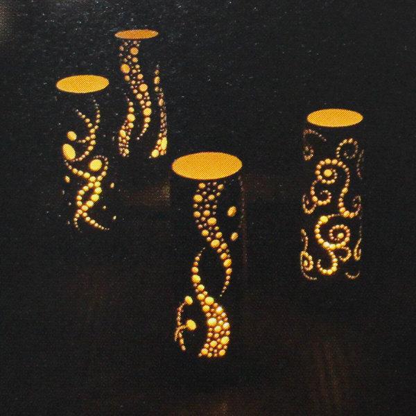 ★竹灯り・竹灯籠★  和模様 みんな大好きな和柄の竹あかり！ 要望も多かったので、型紙作りました