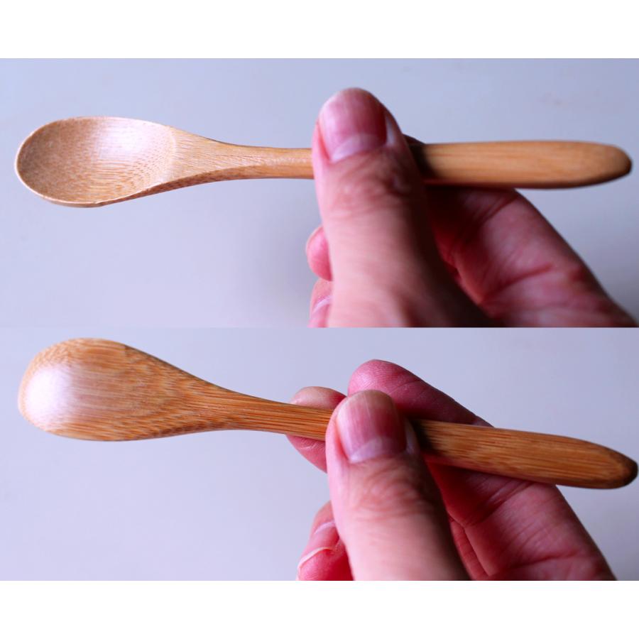 クラフトデザートスプーン 手削りラフカット竹シリーズ 短い14.5cm