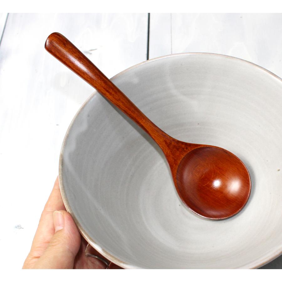 大きめのレンゲ 約20cm 木製漆塗り中サイズお玉 レードル うどんの