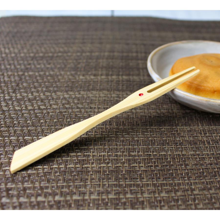 可愛い竹のふた又ツルフォーク菓子楊枝5本セット 果物 ピック 和