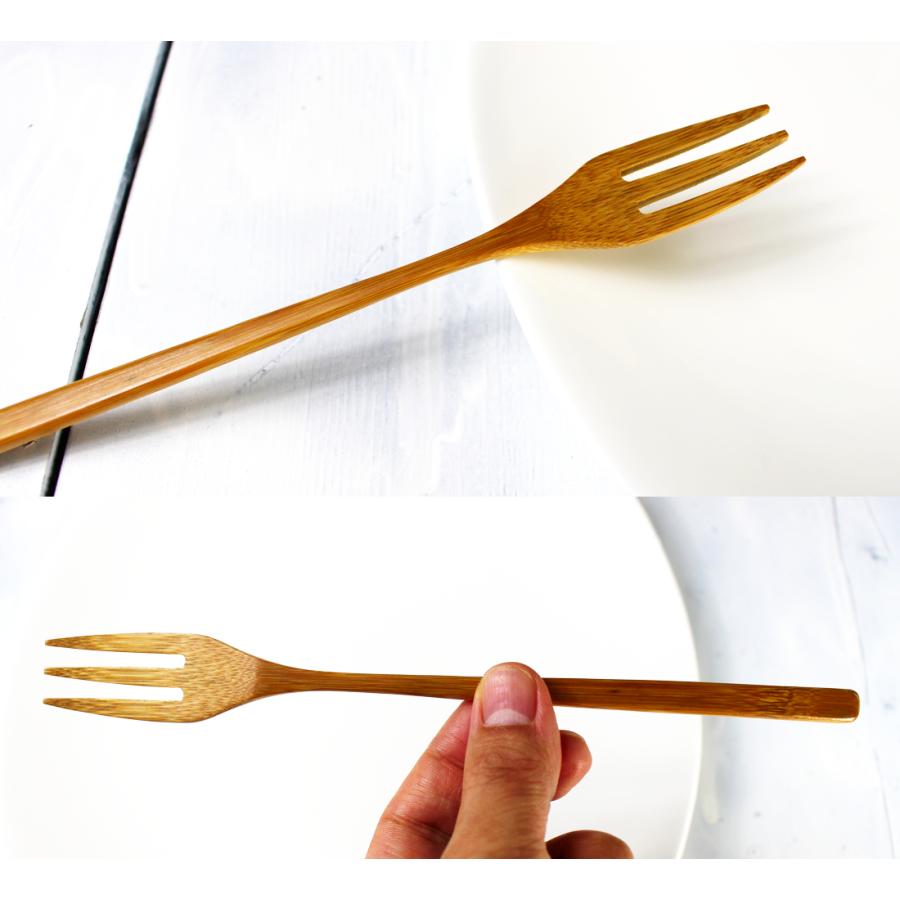 オシャレな竹の洋食用フォーク/細身でかわいいカトラリーフォーク