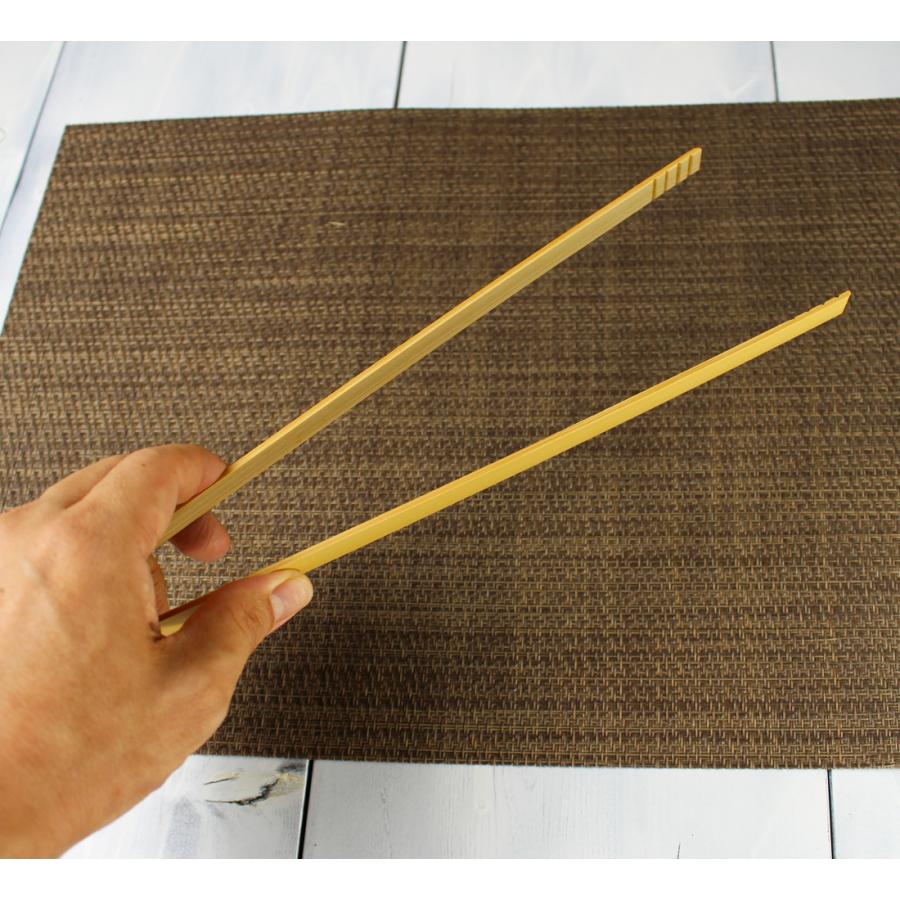 天ぷらハサミ/揚げ物つかみトング 竹製軽量から揚げやフライ用トング