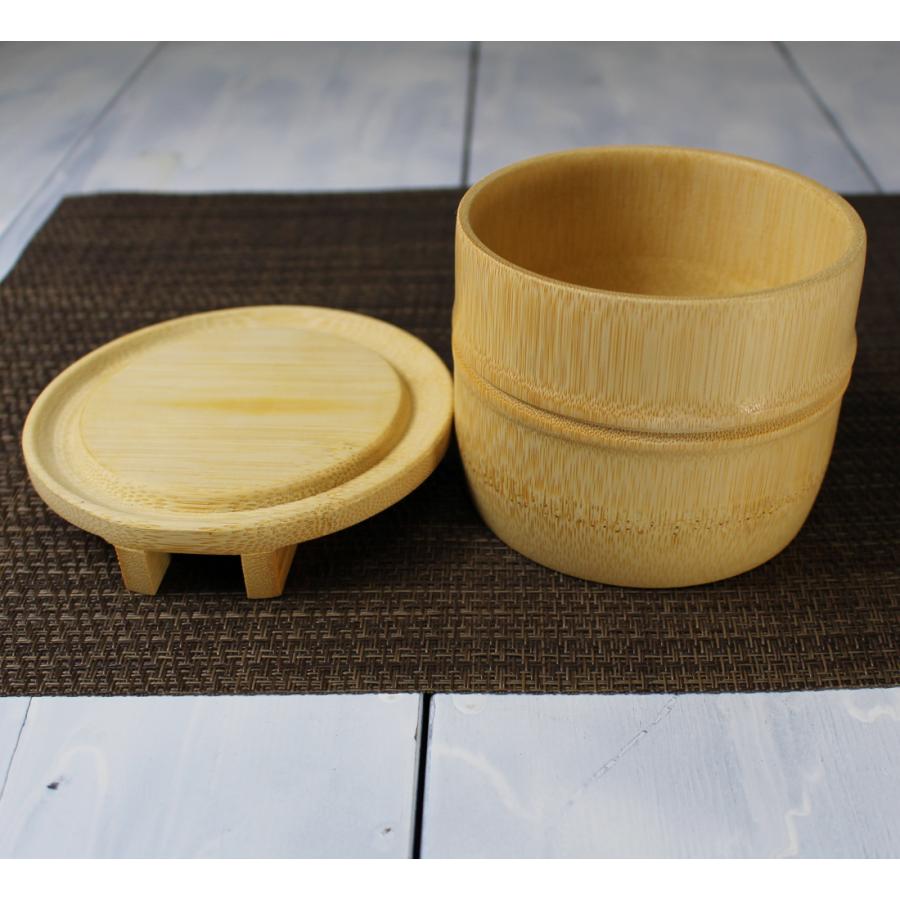 竹釜おひつ 蓋つき竹の丼ぶり うつわ いくら丼や酢飯やチラシ寿司のお