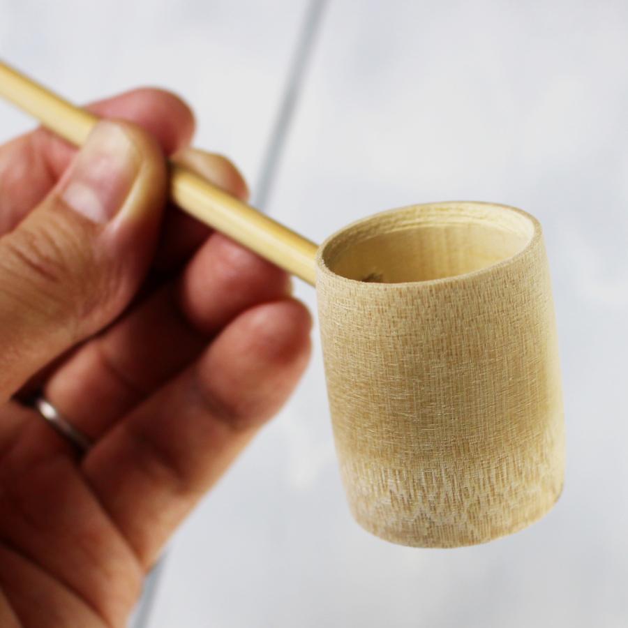 豆ひしゃく 竹の柄杓 ドレッシングやお酢のレードルにお墓参り 水鉢や