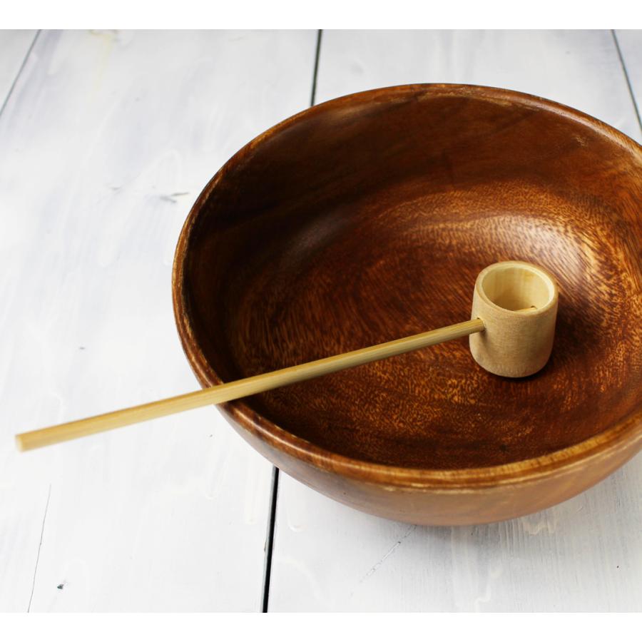 小さい豆ひしゃく 木製柄杓 ドレッシングやお酢のレードルにも液体調味