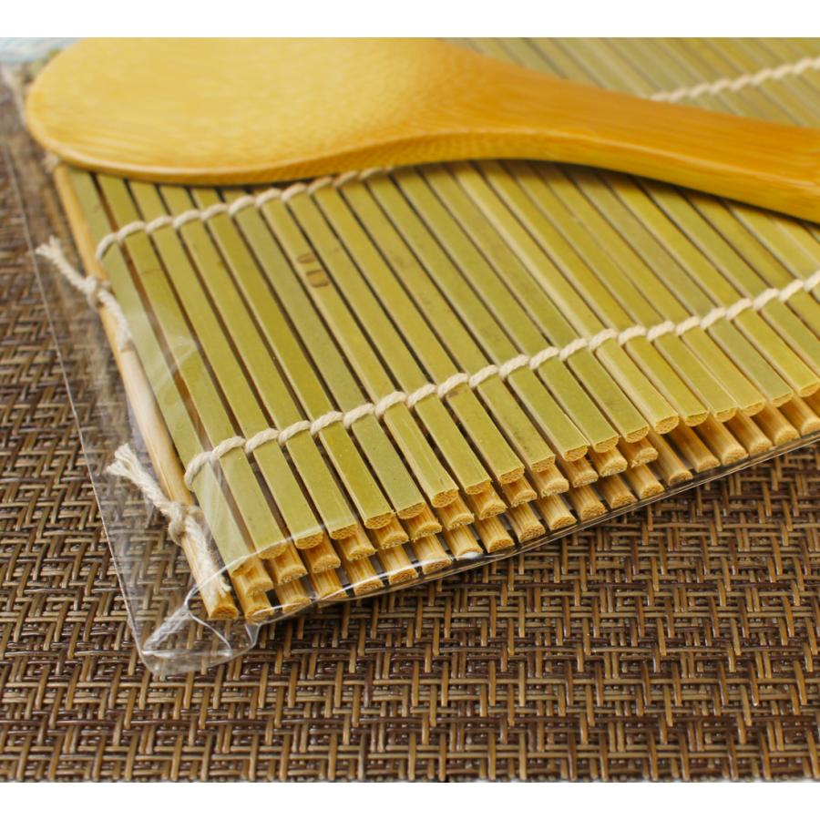 手巻き寿司セット/家庭用18cm巻き寿スダレとしゃもじ付き 国産日本製