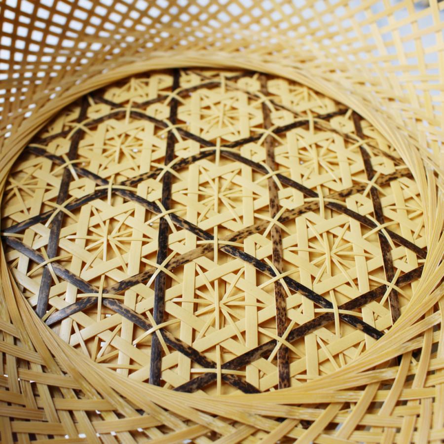 花六つ目盛り篭(白竹鉄鉢かご)/小サイズ/盛り篭 国産日本製 菓子