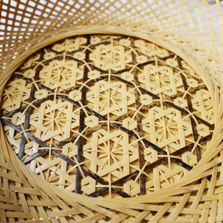 花六つ目盛り篭(白竹鉄鉢かご)/大サイズ/盛り篭 国産日本製 菓子器