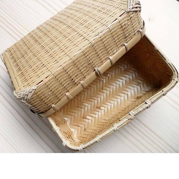 ピクニックバスケット おしゃれ /白竹二重編弁当箱 アウトドア : 竹彩