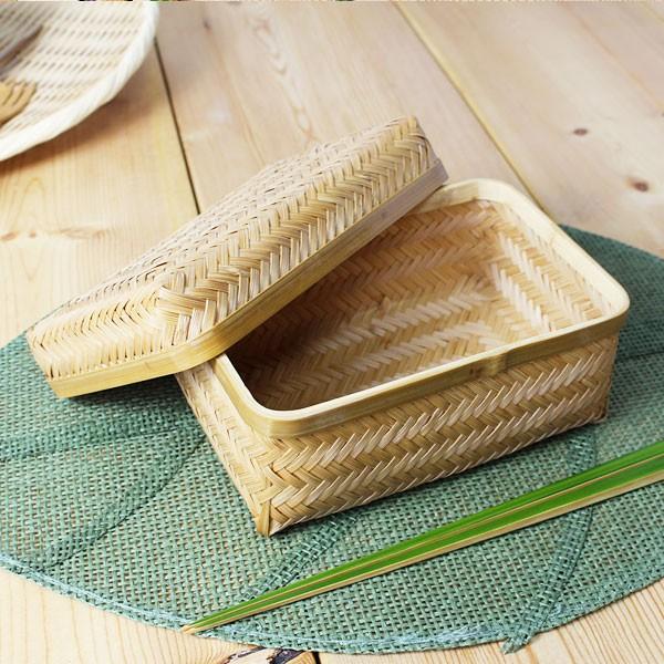 スス竹アジロ弁当箱(中) ランチバスケット1〜2人用ランチ