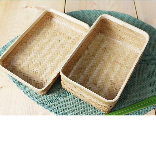 スス竹アジロ弁当箱1〜2名用ランチバスケット中サイズ アウトドア