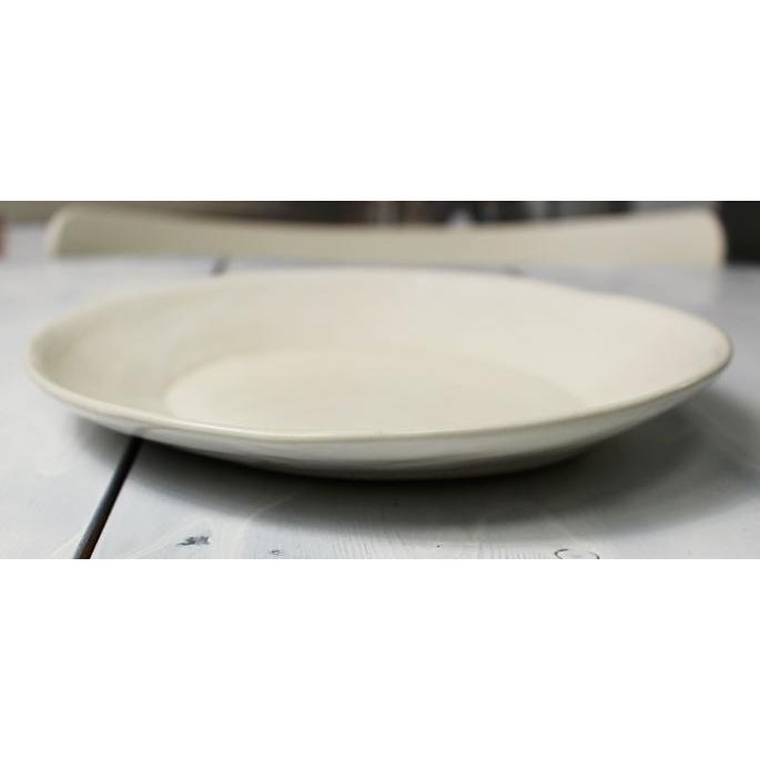 リム皿 22cm 白 ホワイト マット プレート パン皿 ケーキ皿 取り皿 京