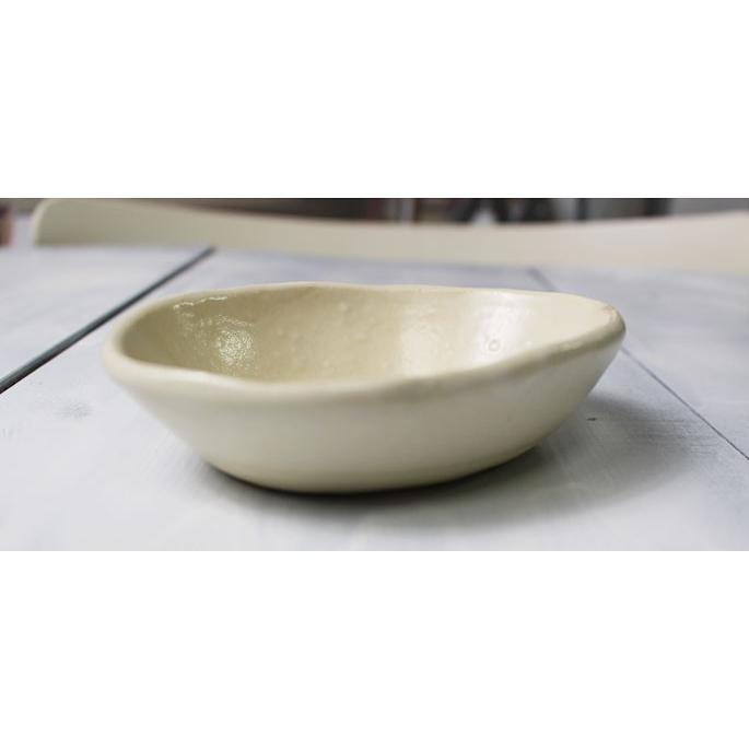 豆皿 付け出し皿A（白・マット調ホワイト）陶器 作家物/和え物や漬物皿
