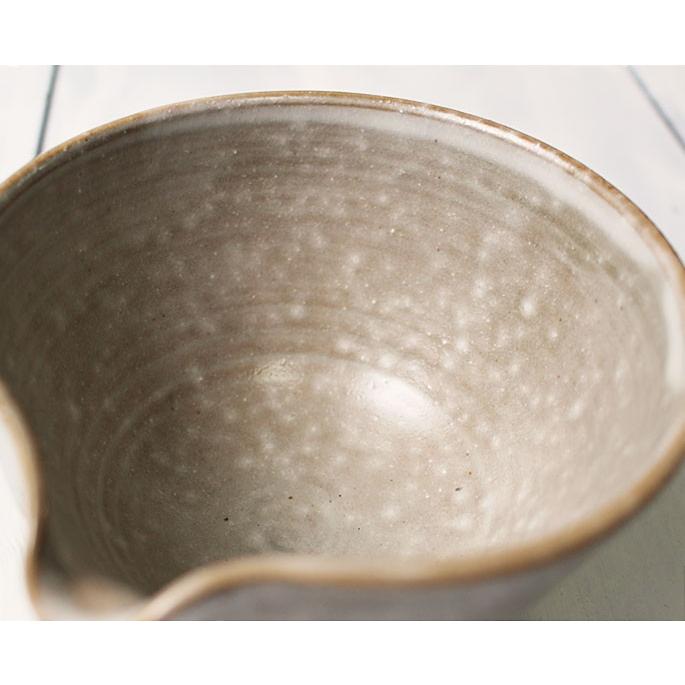 陶器お椀 とんすい スイーツの器/おしゃれな作家物の片口小鉢グレー
