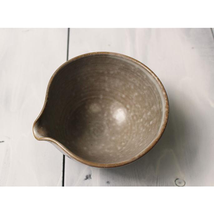 陶器お椀 とんすい スイーツの器/おしゃれな作家物の片口小鉢グレー