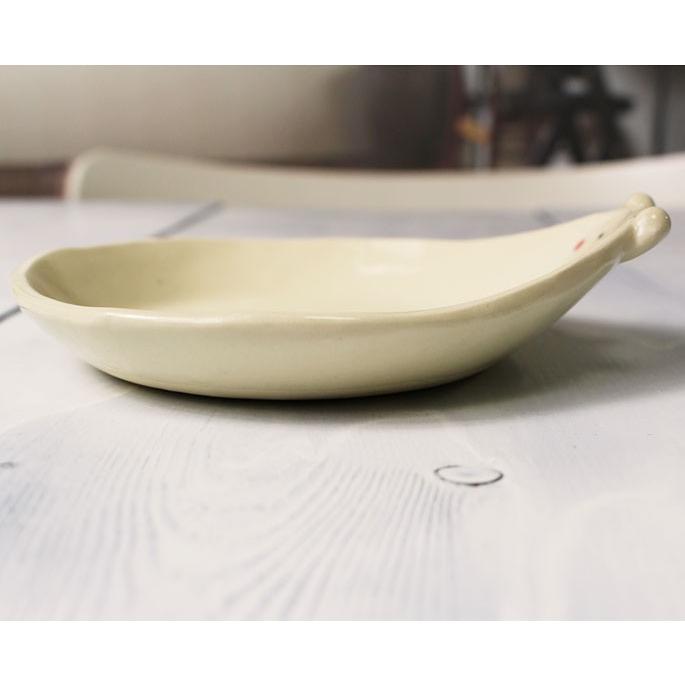 子供用小皿 シロクマさん絵皿/白/作家物可愛いケーキやデザート食器