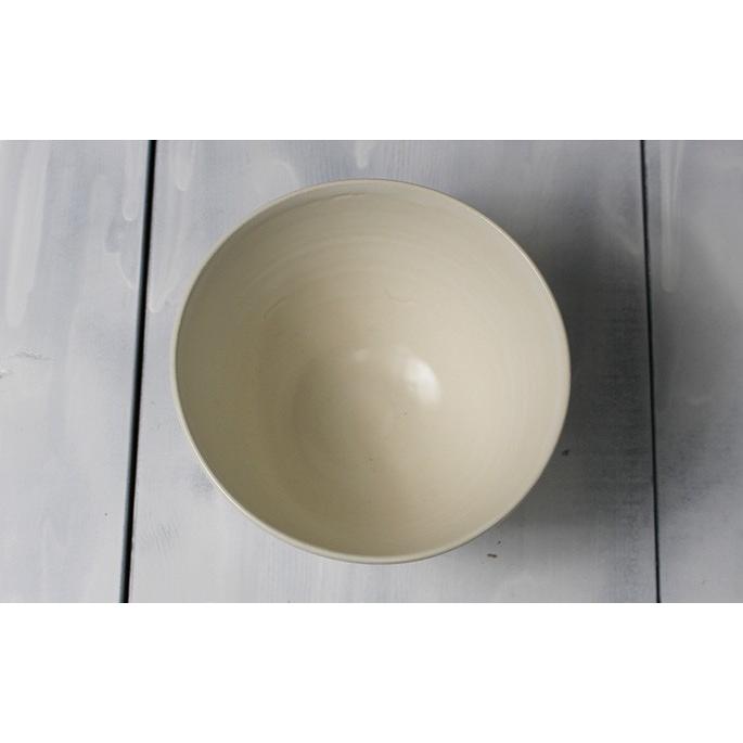 ご飯茶碗 作家物 大盛 軽量陶器/道半のお茶碗Simple（ホワイトマット白
