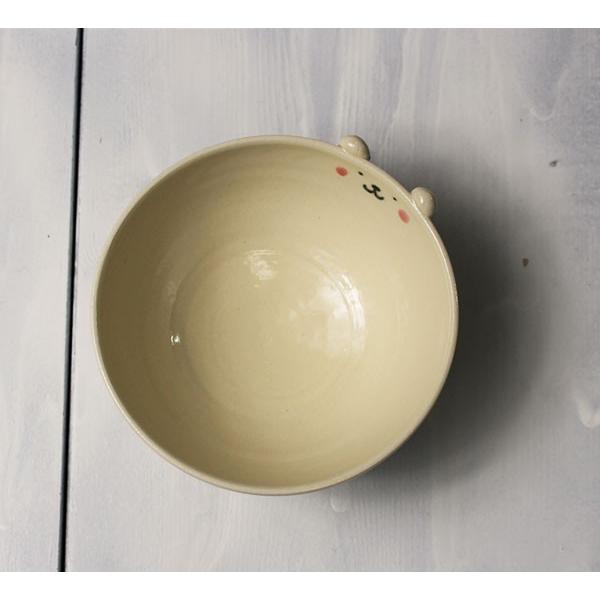 かわいいご飯茶碗/子供用 小サイズ/動物絵柄/シロクマさん/陶器の食器