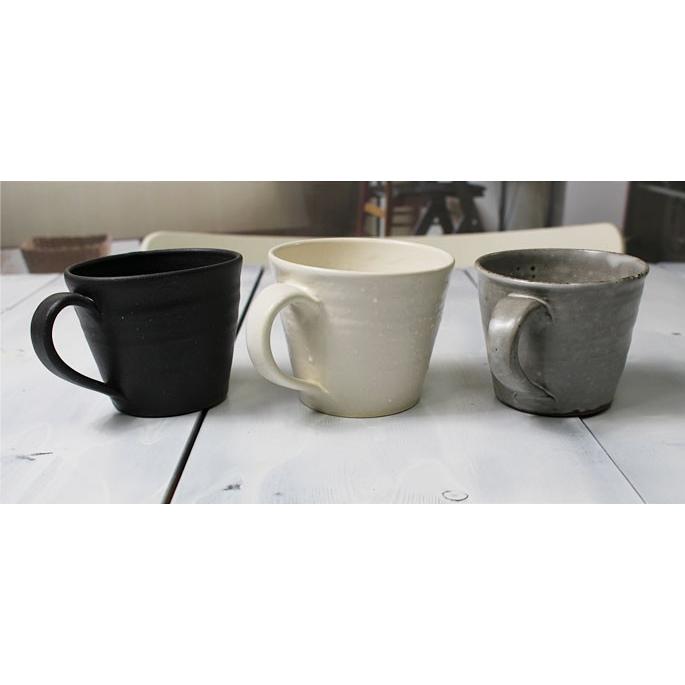 マグカップ 280ml グレー 灰色 京焼 作家物 陶器 コーヒーカップ