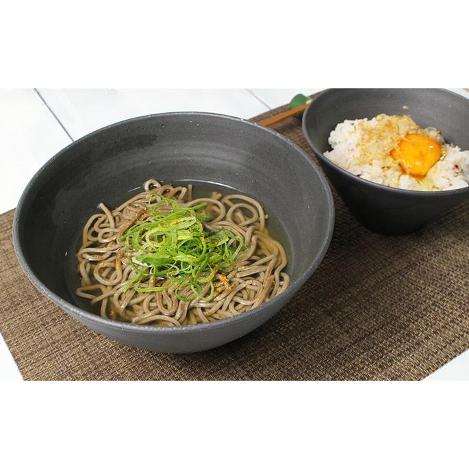 黒 底深い 丼ぶり鉢 麺類 食器 麺鉢 作家物/Simple1 炭色 : 竹彩本舗
