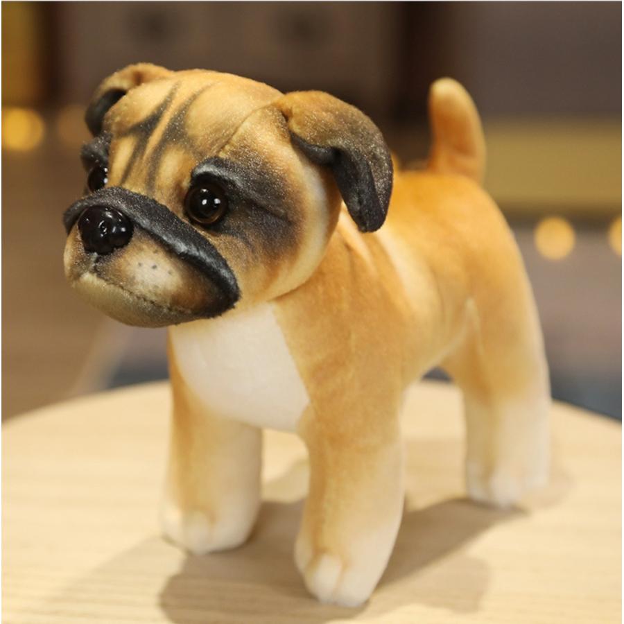パグちゃんぬいぐるみ 立ちパグ すわりパグ 2個セット 高さ約18.0cm